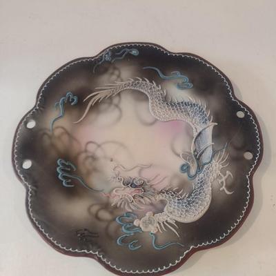 Vintage Japanese Moriage Dragonware Plate