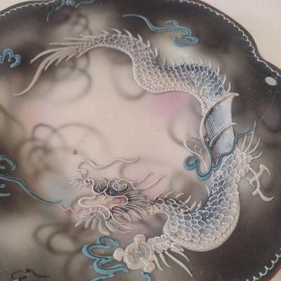 Vintage Japanese Moriage Dragonware Plate