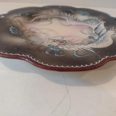 Vintage Japanese Moriage Dragonware Plate