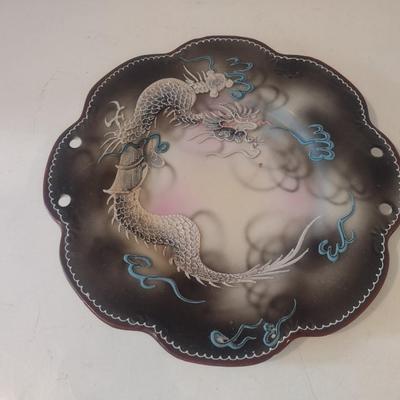 Vintage Japanese Moriage Dragonware Plate