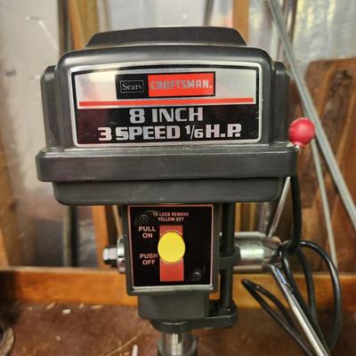 Craftsman 8" 3 Speed 1/6 H.P. Drill Press Tested