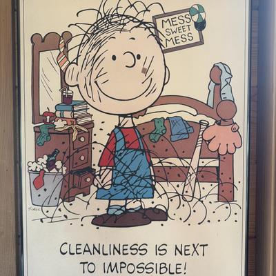 Rare Original 1954 Pig Pen Framed Poster