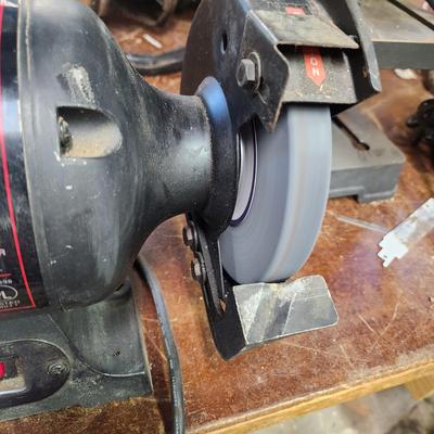 Sears Craftsman 6" Bench Grinder 1/3 HP with Snake Lamp Light Tested