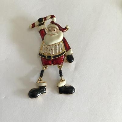 Adorable, vintage, Santa lapel pin brooch