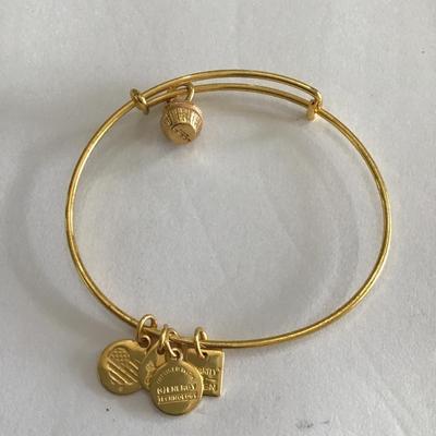 Alex and Ani gold tone statement bracelet