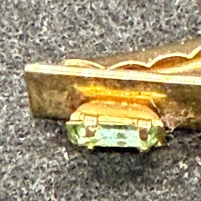 Sale Photo Thumbnail #326: Nice stone and shiny gold tone finish.