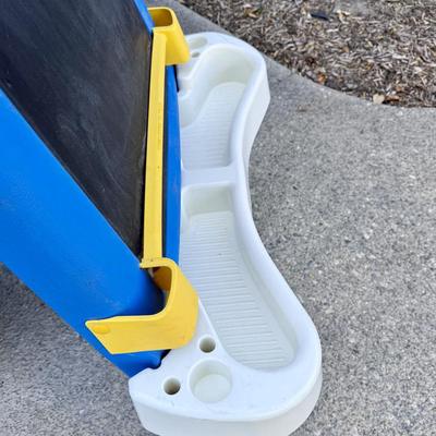 Sale Photo Thumbnail #62: Vintage Little Tikes Child Size Super Storage Easel: Allows children to draw with chalk, or paint using the top clip to hold paper in place (roll of paper is held on the back side). Very good, near=new condition.