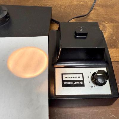 Sale Photo Thumbnail #342: Binocular microscope with built-in light, light control can set light to 3 different brightness levels. Tested, works as expected.