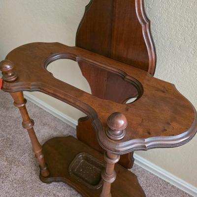Vintage Walnut Hall Tree