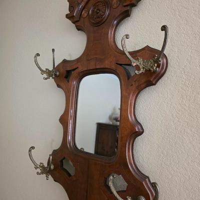 Vintage Walnut Hall Tree