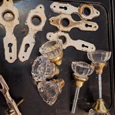 Sale Photo Thumbnail #3: vintage door knobs and plate covers
