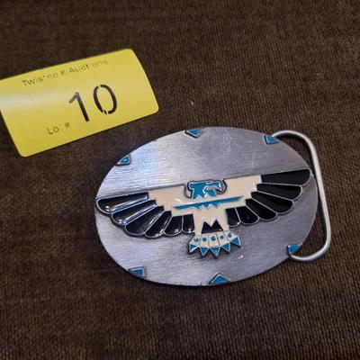 Sale Photo Thumbnail #43: siskiyou belt buckle with thunderbird