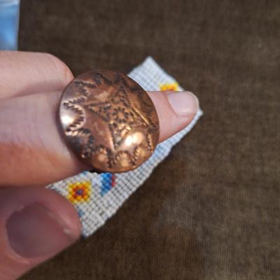 Sale Photo Thumbnail #81: small seed bead bracelet and stretch ring.