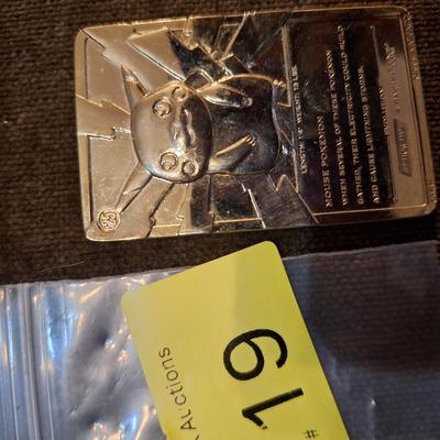 Sale Photo Thumbnail #84: Pikachu pokemon card plated