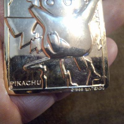 Sale Photo Thumbnail #89: Pikachu pokemon card plated