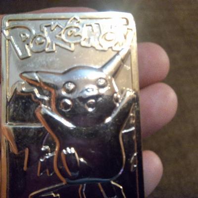 Sale Photo Thumbnail #88: Pikachu pokemon card plated