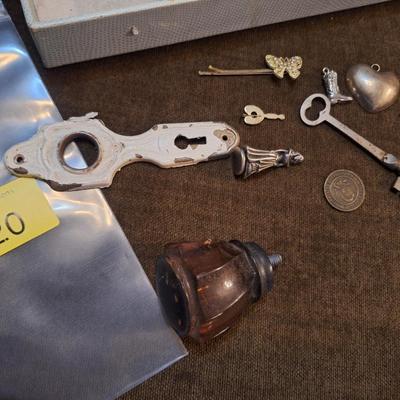 Sale Photo Thumbnail #90: misc charms and skeleton key