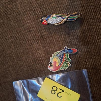 Sale Photo Thumbnail #130: Parrot brooch and charm