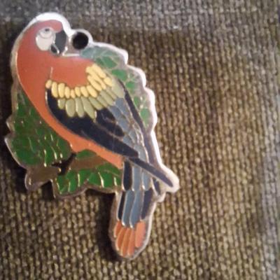 Sale Photo Thumbnail #133: Parrot brooch and charm