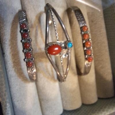 Sale Photo Thumbnail #209: spiny oyster, coral and turquoise stones.