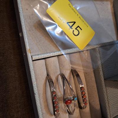 Sale Photo Thumbnail #208: spiny oyster, coral and turquoise stones.