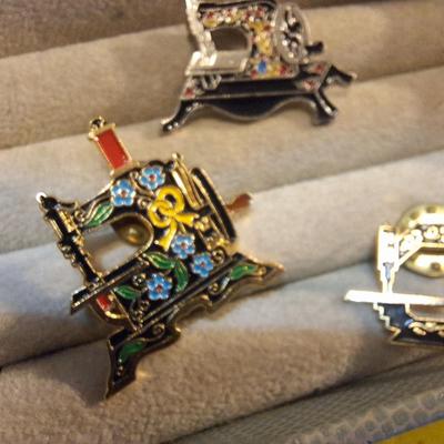 Sale Photo Thumbnail #238: Sewing machine brooches- vintage machines
