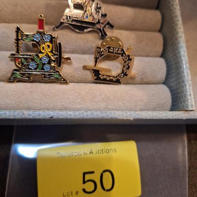 Sale Photo Thumbnail #234: Sewing machine brooches- vintage machines