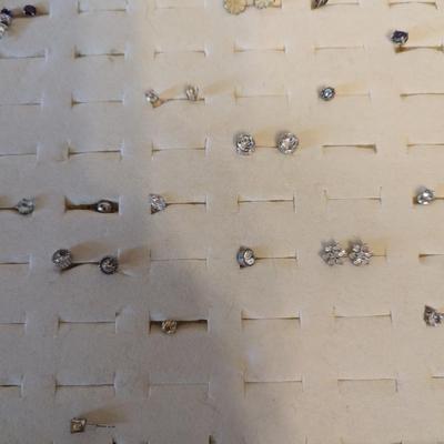 Box of studded earrings