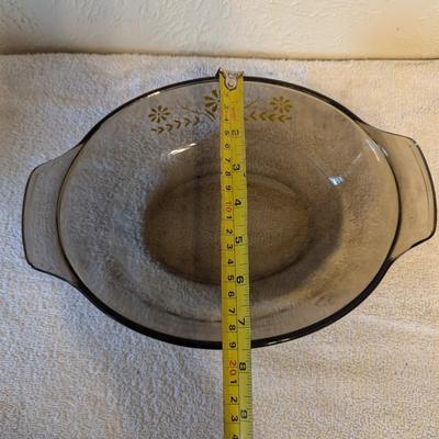 Glassbake Oval Daisy Casserole dish