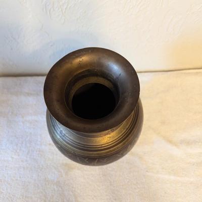 Brass Vase with Elephant design