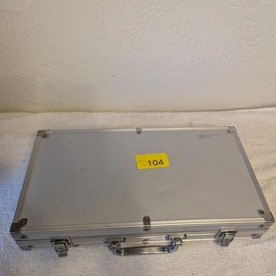 Poker chips in hard Aluminum Case