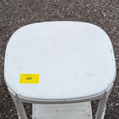 Vintage step stool with pull out steps