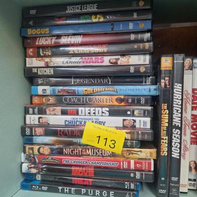 bundle of DVDs