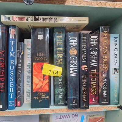 bundle of books- John Grisham and others