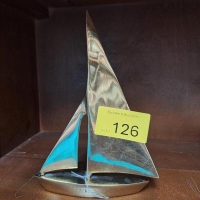 brass sailboat