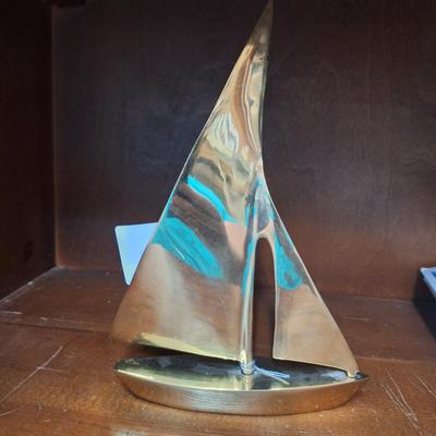 brass sailboat