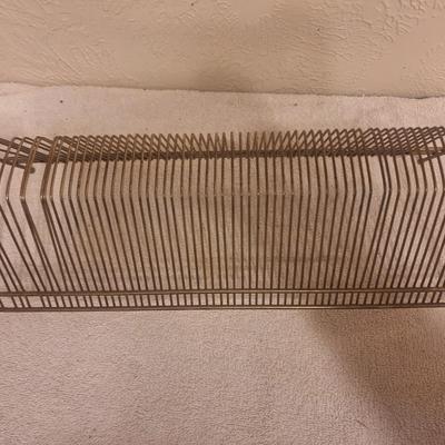 Vintage metal record rack