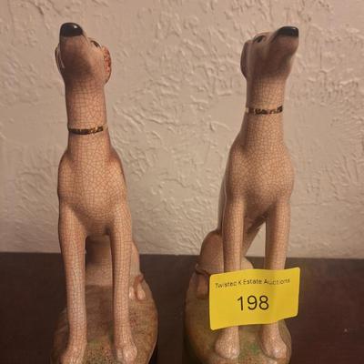 Vintage Fitz and Floyd Whippets- set of 2