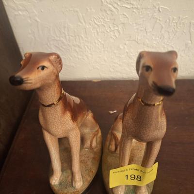 Vintage Fitz and Floyd Whippets- set of 2