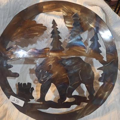 Laser cut metal wall art - Bear