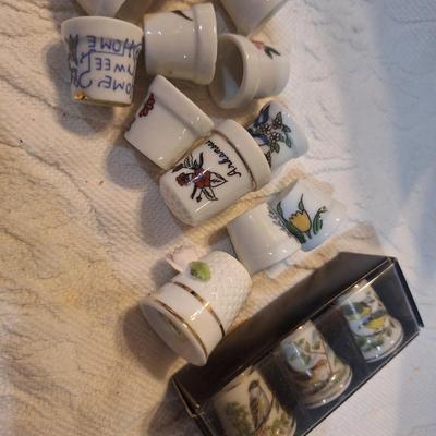 tiny porcelain thimbles