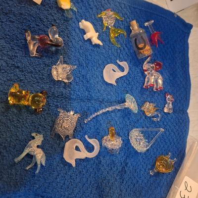 various glass miniatures