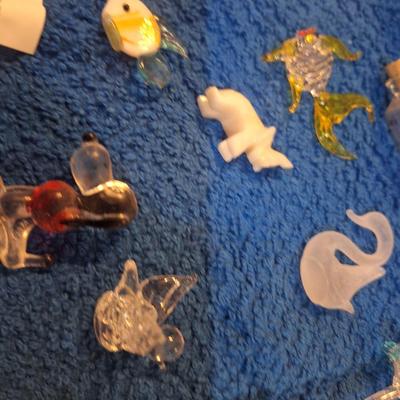 various glass miniatures