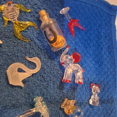 various glass miniatures