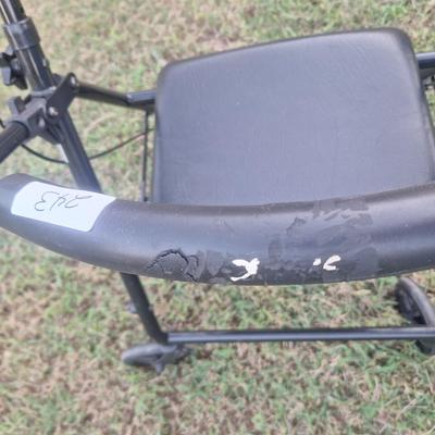 walker with seat and brakes