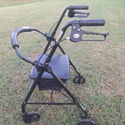 walker with seat and brakes