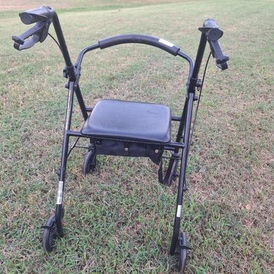 walker with seat and brakes