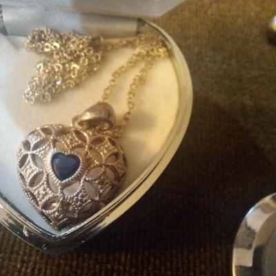 Vintage sterling silver heart pendant from Avon