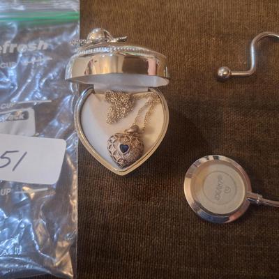 Vintage sterling silver heart pendant from Avon