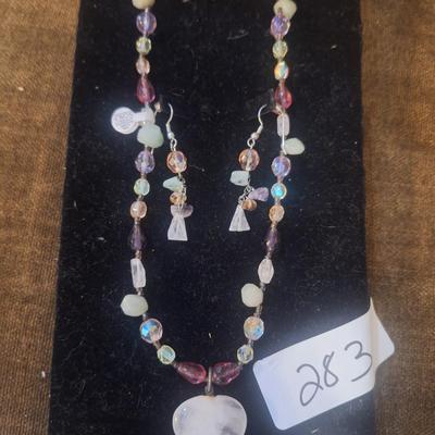 Beaded Necklace and earrings